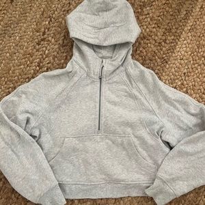 Lululemon M/L Scuba Half-Zip Oversized Hoodie- Heather Grey